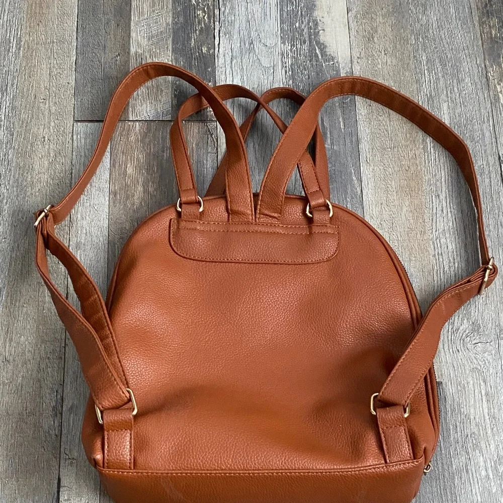 Elegant Brown Quilted Backpack
